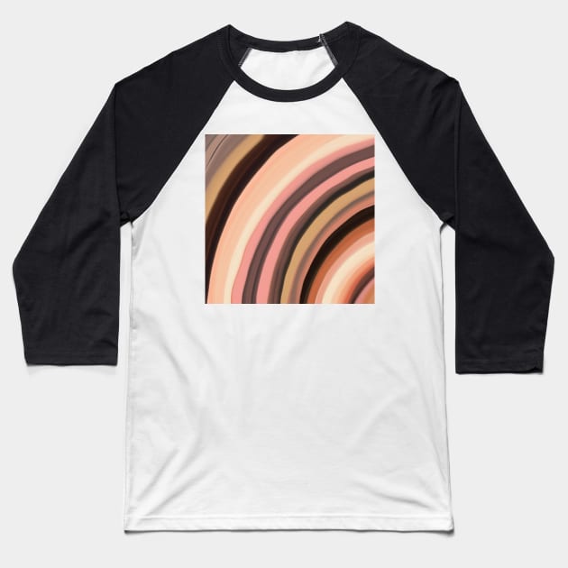 Wavy colored stripes Baseball T-Shirt by mmartabc